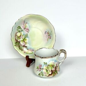 Vintage 50th Lefton China  To a Wild Rose Tea Cup Saucer Hand Painted